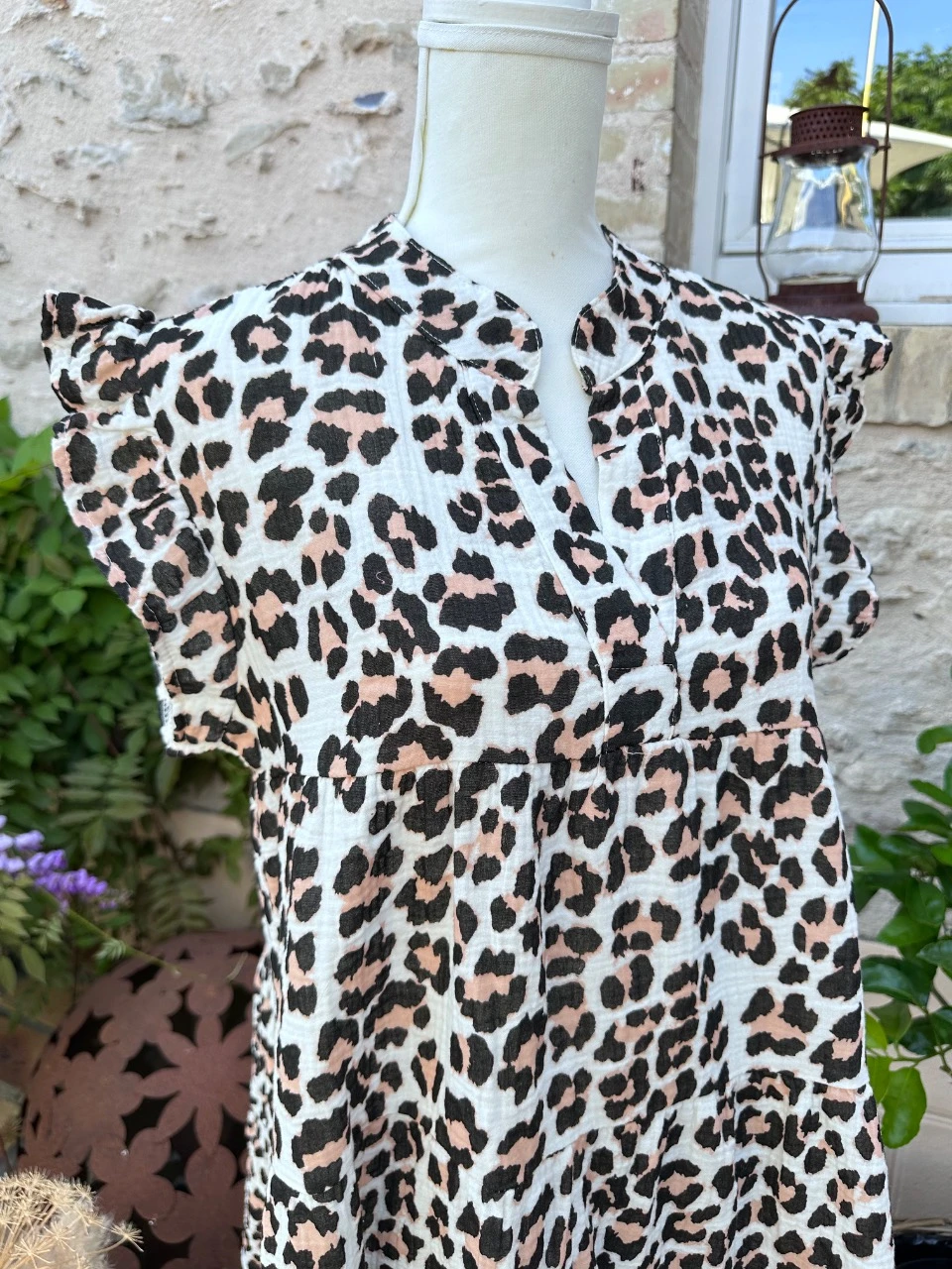 Vestido em gaze de algodão – photo 3